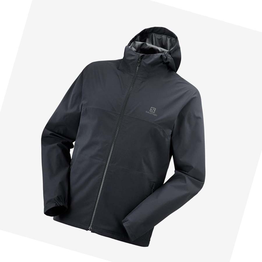 Chaquetas Salomon ESSENTIAL WATERPROOF 2.5L Hombre Negros | MX 3286OKI